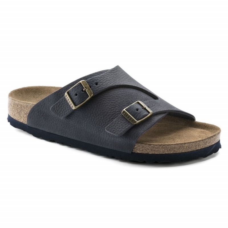 Birkenstock Zurich SFB Steer Indigo blå skinn myk normal