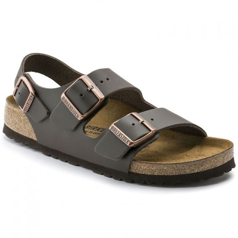 Birkenstock Milano Glatt skinn mørkebrun normal