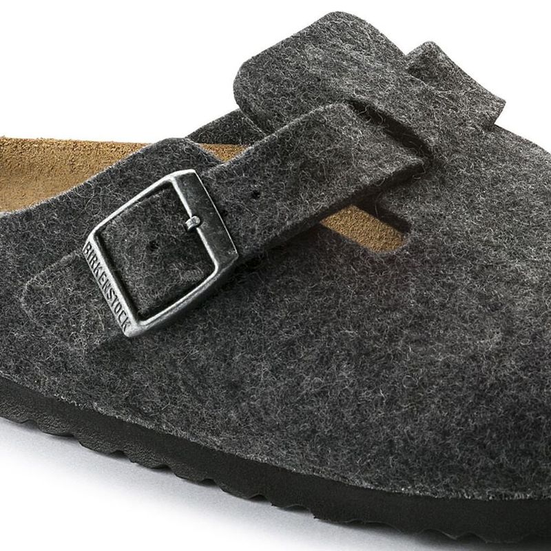 Birkenstock Boston Anthrazit ullfilt normal
