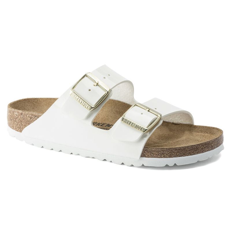 Birkenstock Arizona BF patent hvit smal