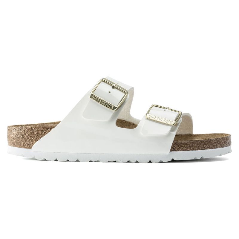 Birkenstock Arizona BF patent hvit smal