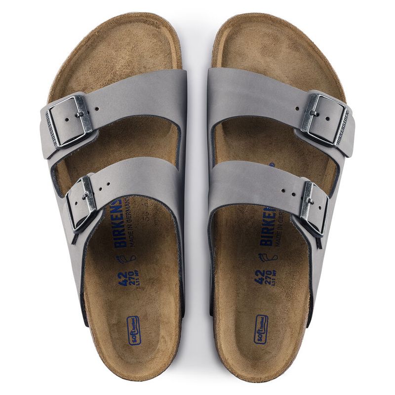 Birkenstock Arizona SFB LENB Dove Gray skinn smal