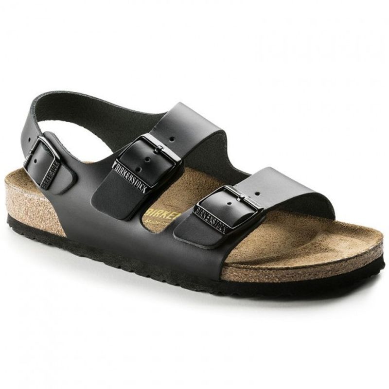 Birkenstock Milano Glatt skinn svart normal