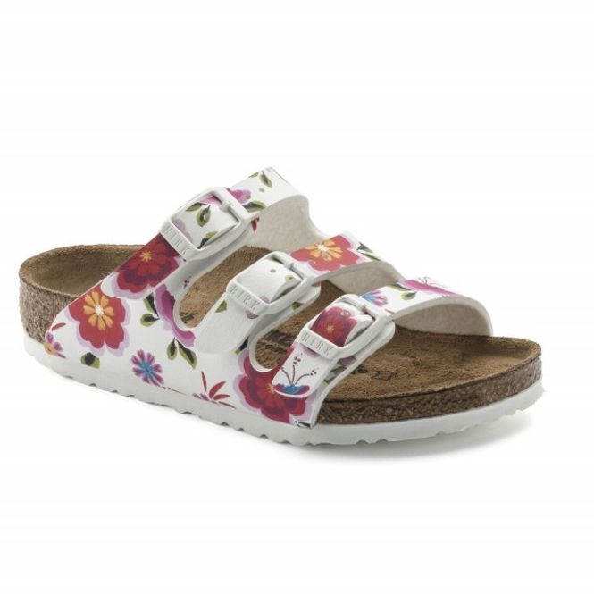 Hovedbilde Birkenstock Florida China flowers hvit Birko-flor