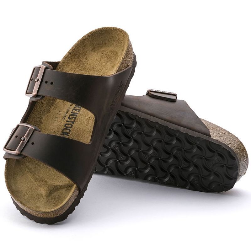 Birkenstock Arizona Habana oljet skinn smal