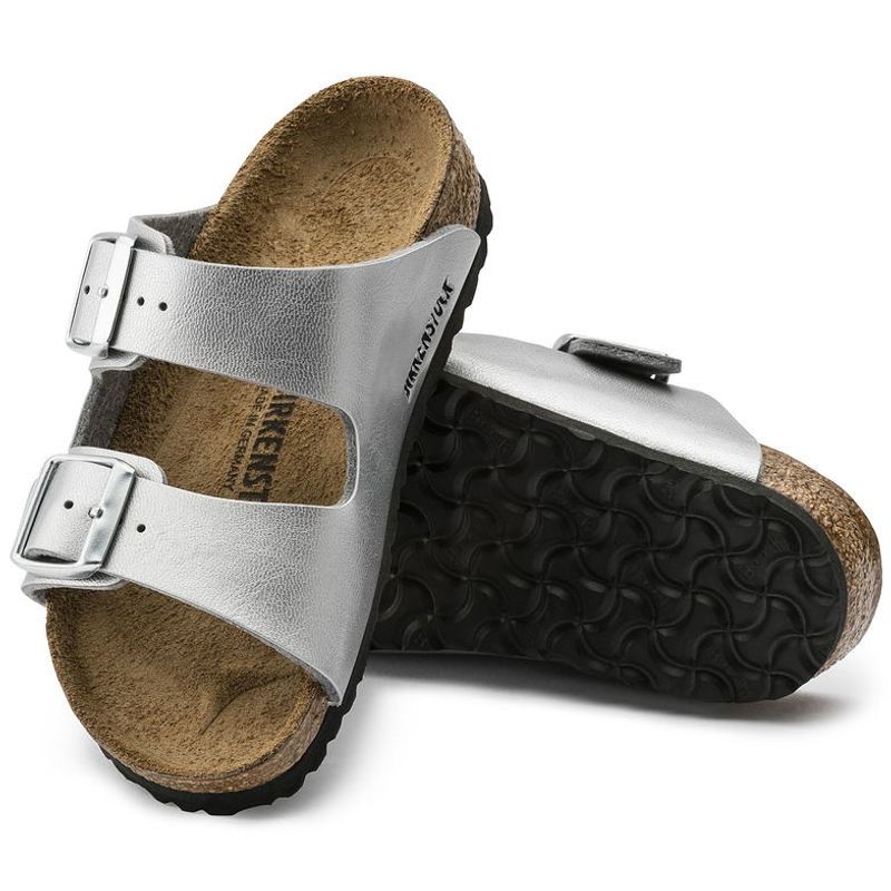 Birkenstock Arizona Silver Birko-flor