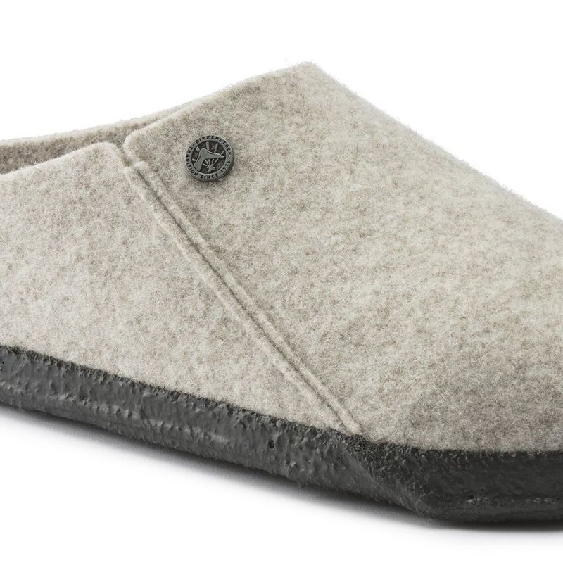 Birkenstock Zermatt Eggnog tøffel ullfleece smal
