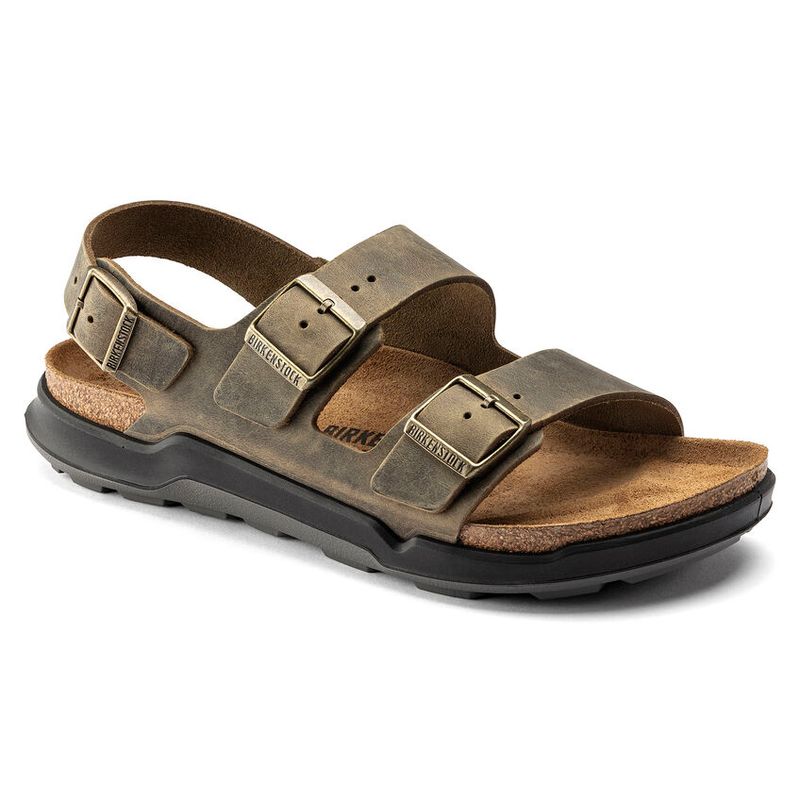 Birkenstock Milano CT Cross Track Faded Khaki oljet skinn normal