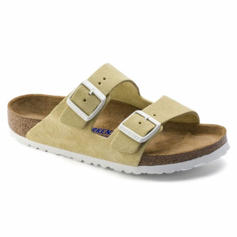 Birkenstock Arizona SFB vanilla semsket skinn smal myk