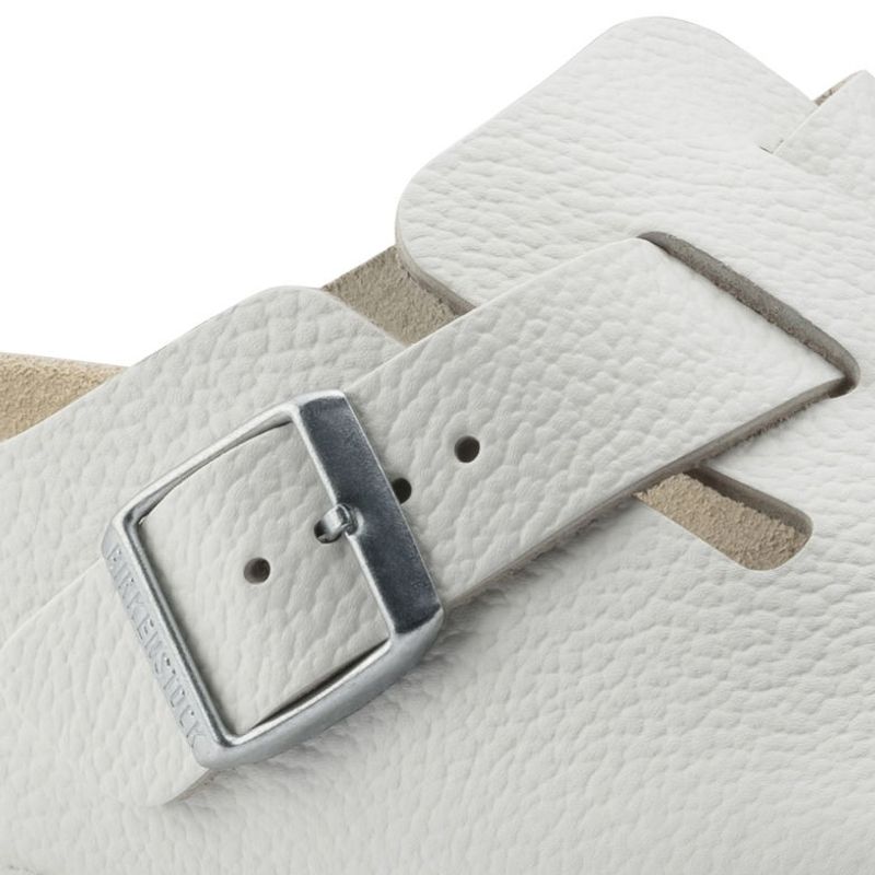 Birkenstock Boston Hvit skinn smal