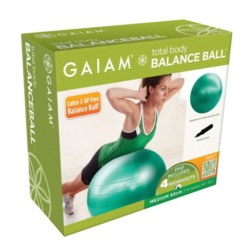 Gaiam Body Balance Treningsball Kit 65cm Grønn