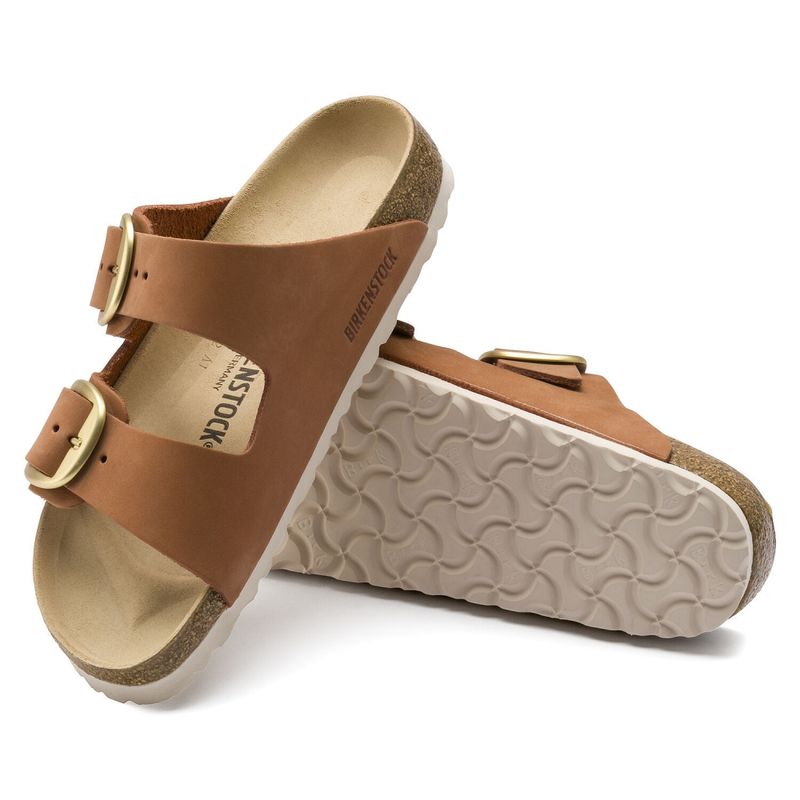 Birkenstock Arizona Big buckle brandy skinn smal