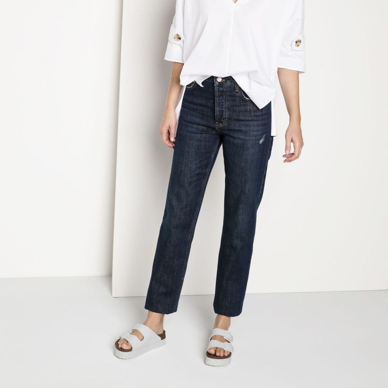 Birkenstock Arizona BF Monochrome marble hvit høy såle smal