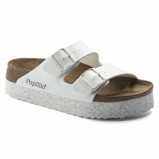Hovedbilde Birkenstock Arizona BF Monochrome marble hvit høy ...