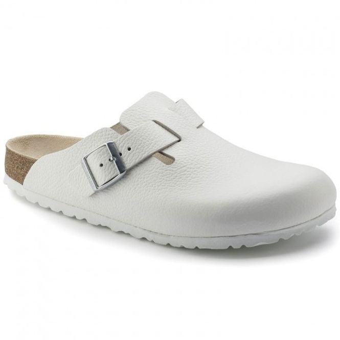 Hovedbilde Birkenstock Boston Hvit skinn smal