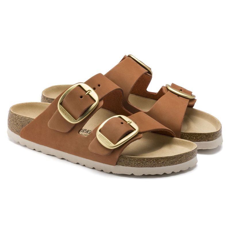 Birkenstock Arizona Big buckle brandy skinn smal