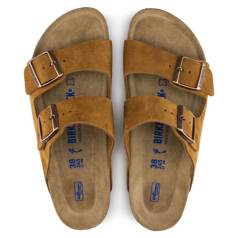 Birkenstock Arizona SFB Mink semsket skinn smal myk