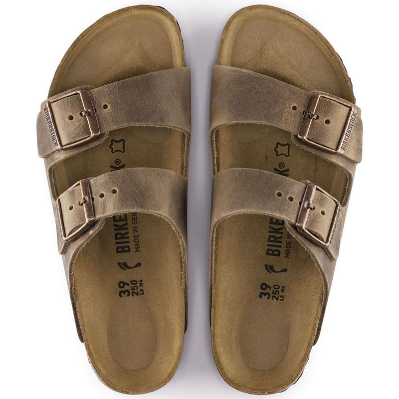 Birkenstock Arizona Tabacco oljet skinn smal