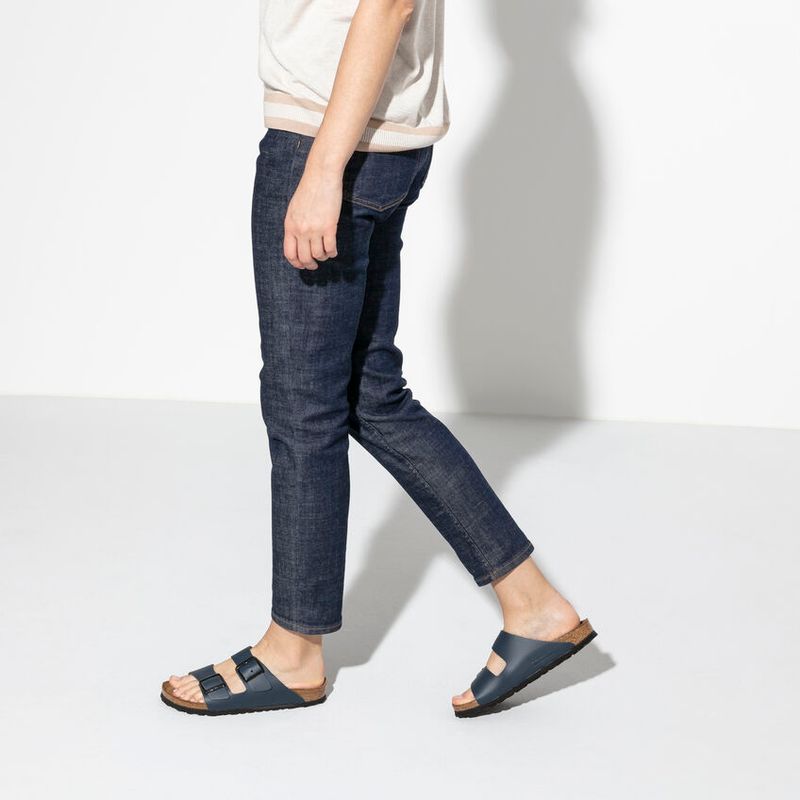 Birkenstock Arizona Blå skinn smal