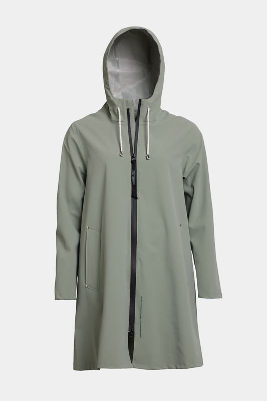 Stutterheim Mosebacke lightweight zip regnjakke dame matt comet