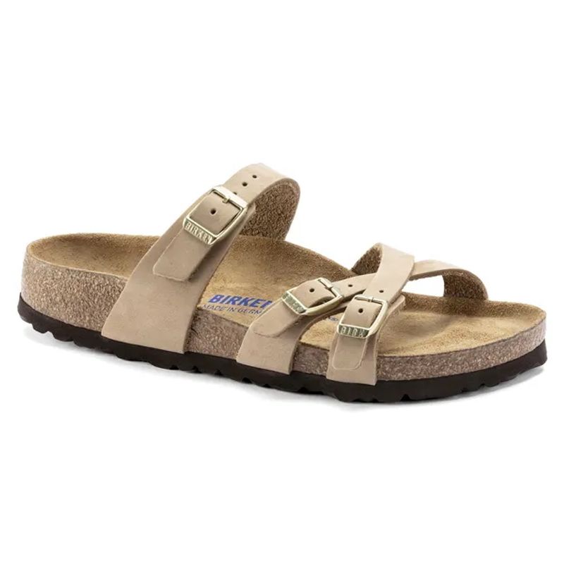 Birkenstock Franca SFB nubuck skinn sandcastle myk normal