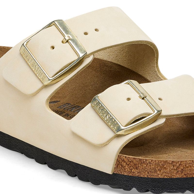 Birkenstock Arizona Ecru nubuck skinn smal
