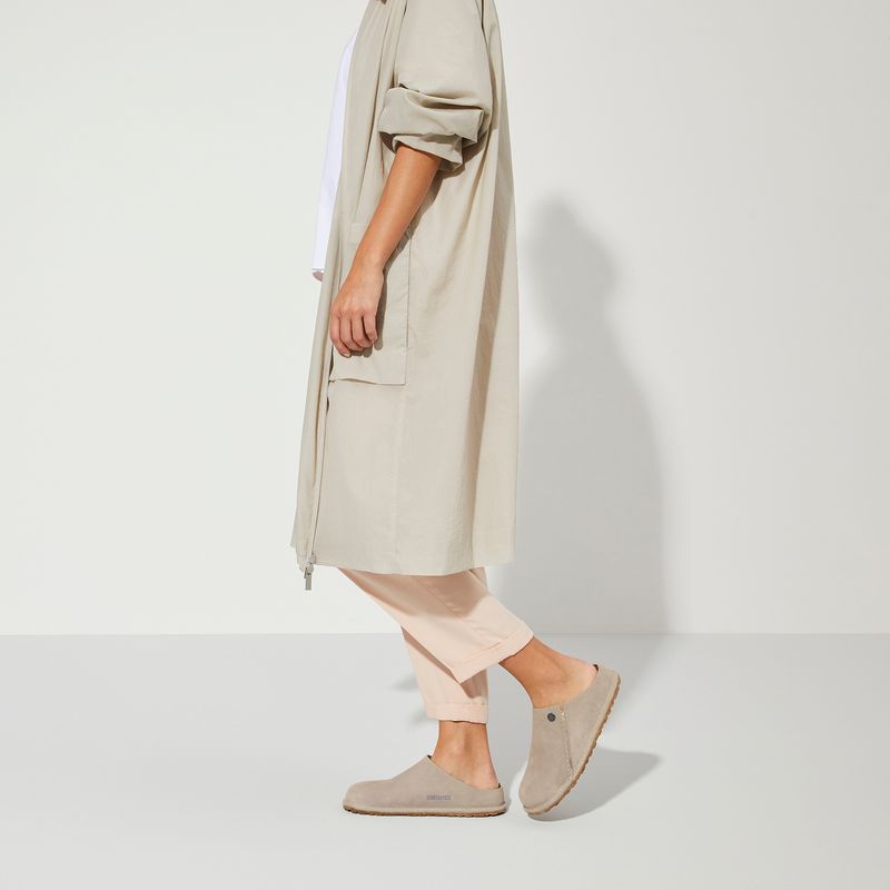 Birkenstock Zermatt Premium semsket skinn stone grå normal