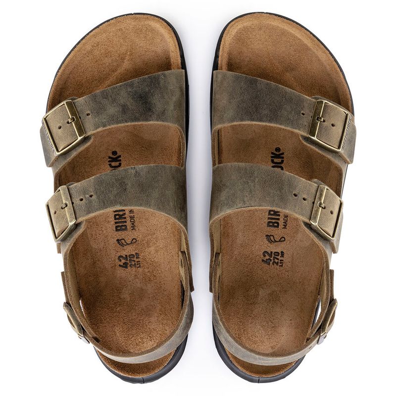 Birkenstock Milano CT Cross Track Faded Khaki oljet skinn normal