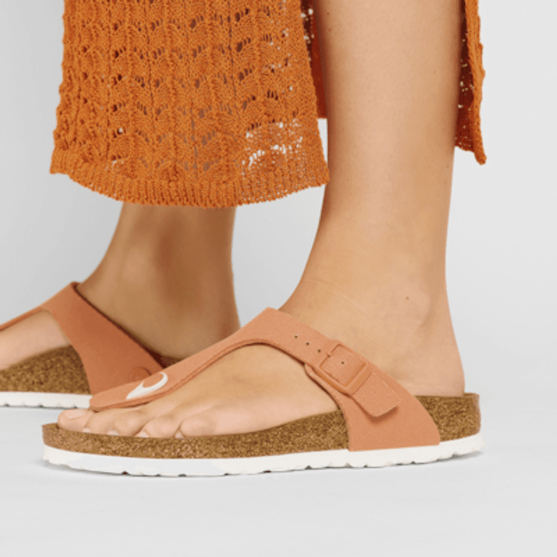 Birkenstock Gizeh Papaya canvas vegan normal