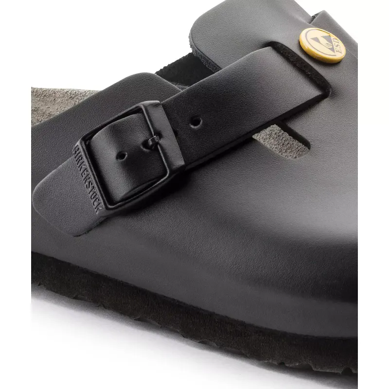Birkenstock Boston ESD skinn svart smal