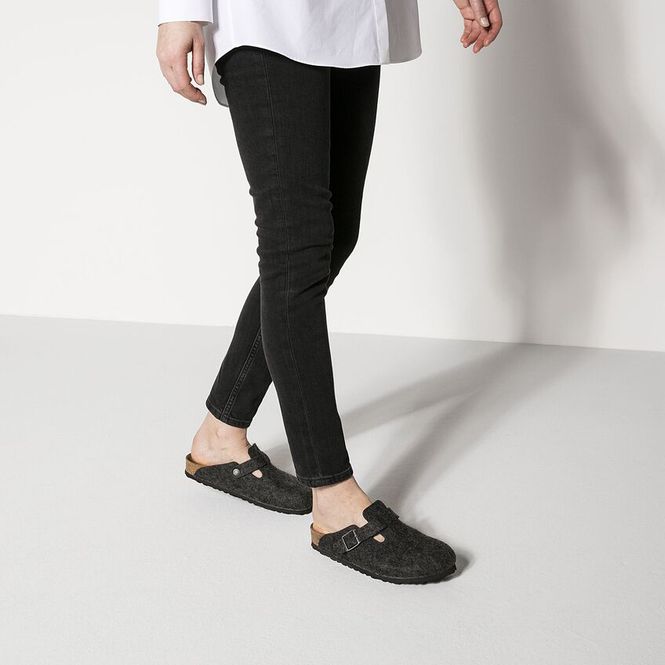 Hovedbilde Birkenstock Boston Anthrazit ullfilt normal