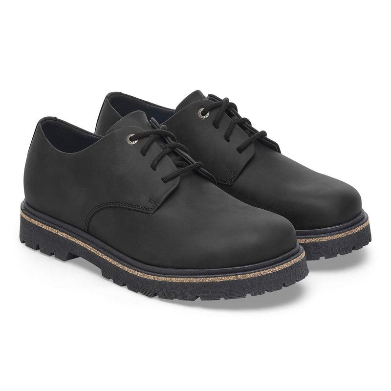 Birkenstock Highwood Lace Low skinn svart normal