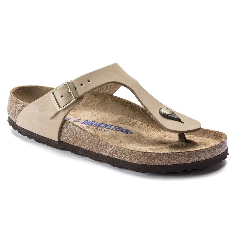 Birkenstock Gizeh SFB Sandcastle skinn normal myk
