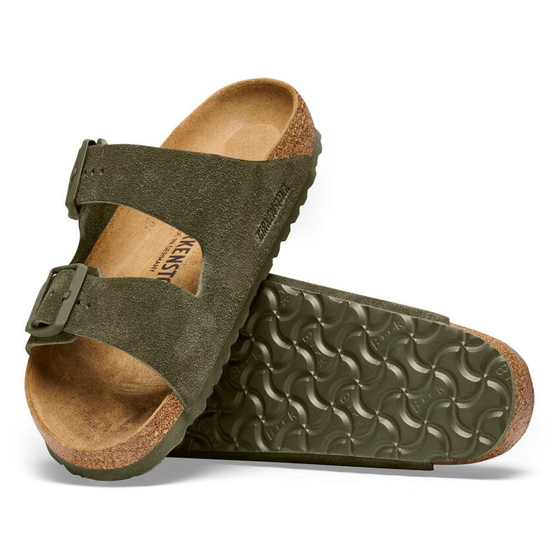 Birkenstock Arizona Thyme semsket skinn smal myk