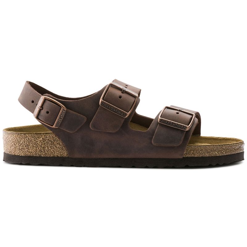 Birkenstock Milano Habana oljet skinn smal