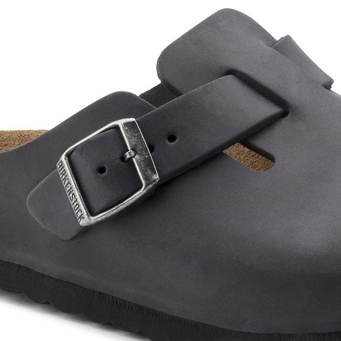 Hovedbilde Birkenstock Boston Svart oljet skinn normal