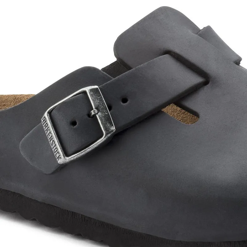 Birkenstock Boston Svart oljet skinn normal