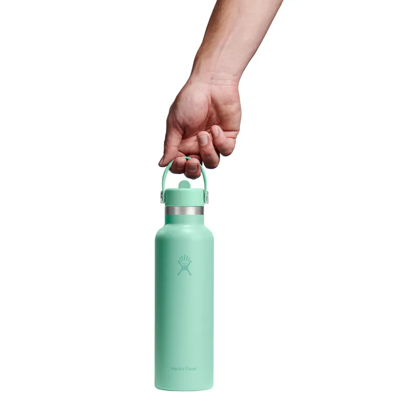 Hydro Flask 21 OZ (621ml) Std Mouth Flex Straw Cap Mermaid green