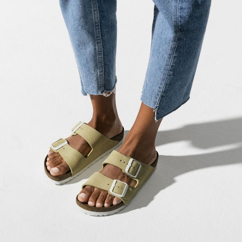 Birkenstock Arizona SFB vanilla semsket skinn smal myk