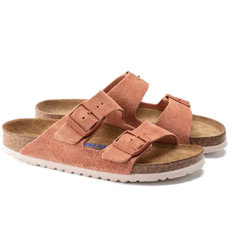 Birkenstock Arizona SFB earth red semsket skinn myk smal