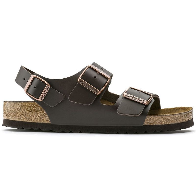 Birkenstock Milano Glatt skinn mørkebrun normal