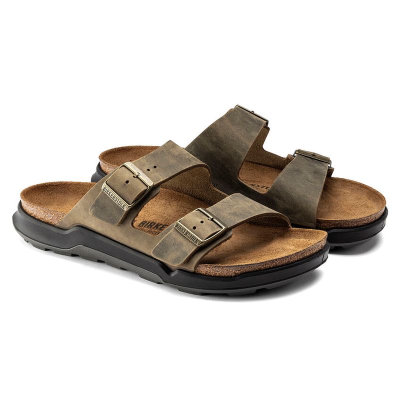 Birkenstock Arizona CT Cross Track Faded Khaki skinn normal