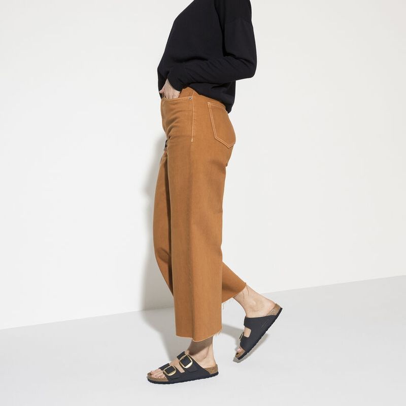 Birkenstock Arizona Big buckle blå skinn smal