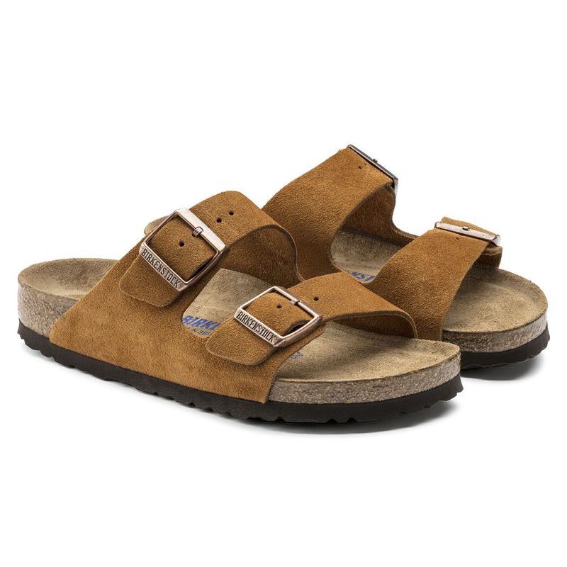 Birkenstock Arizona SFB Mink semsket skinn smal myk