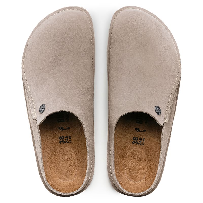 Birkenstock Zermatt Premium semsket skinn stone grå normal