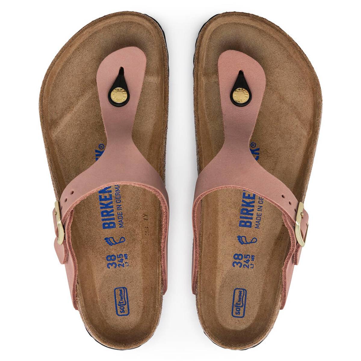 Birkenstock Gizeh SFB Old Rose skinn normal myk