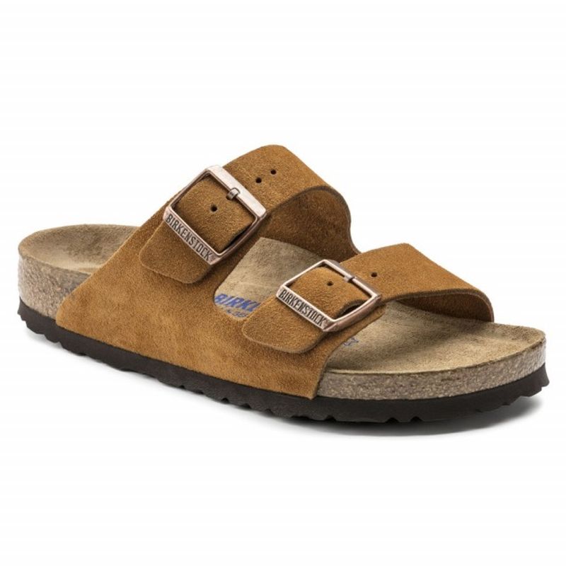 Birkenstock Arizona SFB Mink semsket skinn smal myk