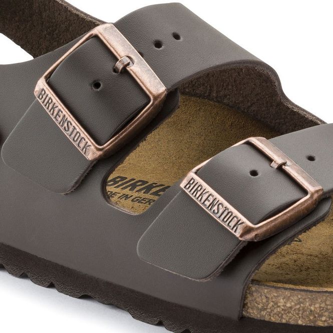 Hovedbilde Birkenstock Milano Glatt skinn mørkebrun smal