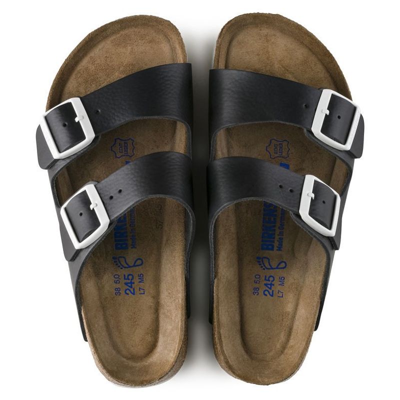 Birkenstock Arizona SL SFB svart skinn smal Myk