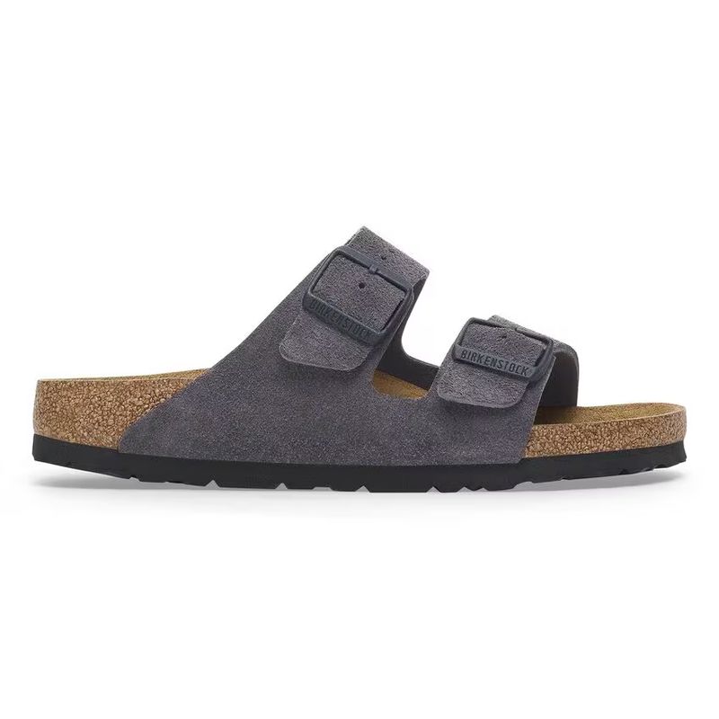 Birkenstock Arizona Velvet Grey semsket skinn normal